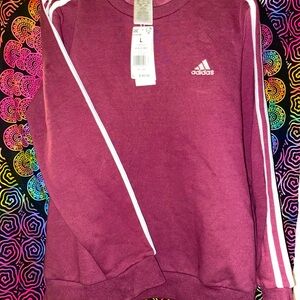 Brand new Maroon Adidas Fleece lined Sweatshirt Size Large